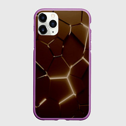 Чехол iPhone 11 Pro матовый Ретро плиты разломы прошлого, цвет: 3D-фиолетовый