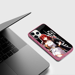 Чехол iPhone 11 Pro матовый Himeko - Honkai impact, цвет: 3D-малиновый — фото 2