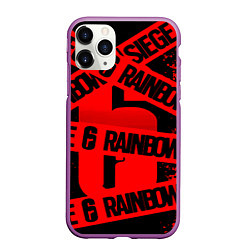 Чехол iPhone 11 Pro матовый Rainbox six краски, цвет: 3D-фиолетовый