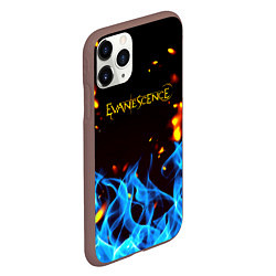 Чехол iPhone 11 Pro матовый Evanescence огонь рок группа, цвет: 3D-коричневый — фото 2