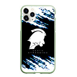 Чехол iPhone 11 Pro матовый Death stranding kojima game краски штрихи, цвет: 3D-салатовый