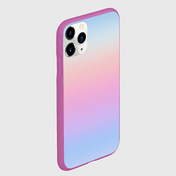 Чехол iPhone 11 Pro матовый Легкий голографический градиент, цвет: 3D-фиолетовый — фото 2