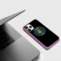 Чехол iPhone 11 Pro матовый Inter fc, цвет: 3D-фиолетовый — фото 2