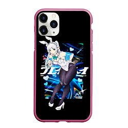Чехол iPhone 11 Pro матовый Фрирен посылает поцелуй, цвет: 3D-малиновый