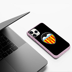 Чехол iPhone 11 Pro матовый Valencia fc club sport, цвет: 3D-розовый — фото 2