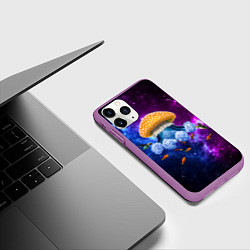 Чехол iPhone 11 Pro матовый Space mushroom, цвет: 3D-фиолетовый — фото 2