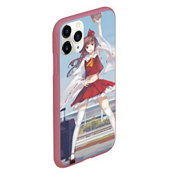 Чехол iPhone 11 Pro матовый Touhou Project Рейму Cute, цвет: 3D-малиновый — фото 2