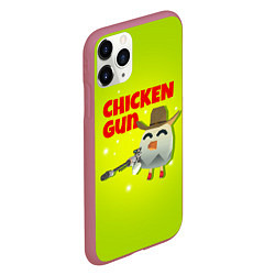 Чехол iPhone 11 Pro матовый Чикен Ган - игра, цвет: 3D-малиновый — фото 2
