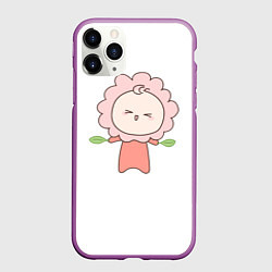 Чехол iPhone 11 Pro матовый Chippi Twins для неё, цвет: 3D-фиолетовый