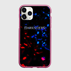 Чехол iPhone 11 Pro матовый Darksiders space logo, цвет: 3D-малиновый