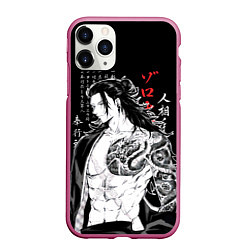 Чехол iPhone 11 Pro матовый Сугуру Гето и татуировка Jujutsu Kaisen, цвет: 3D-малиновый