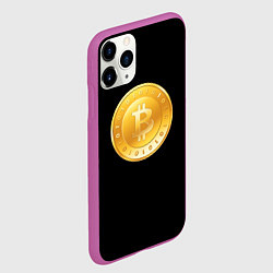 Чехол iPhone 11 Pro матовый Биткоин крипта, цвет: 3D-фиолетовый — фото 2