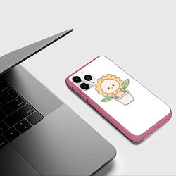 Чехол iPhone 11 Pro матовый Chippi Twins для него, цвет: 3D-малиновый — фото 2