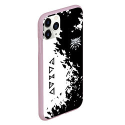 Чехол iPhone 11 Pro матовый The Witcher game краски, цвет: 3D-розовый — фото 2