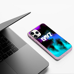 Чехол iPhone 11 Pro матовый Dayz неоновый космос, цвет: 3D-розовый — фото 2