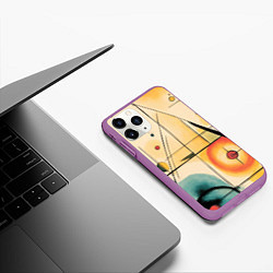 Чехол iPhone 11 Pro матовый Симфония абстракций, цвет: 3D-фиолетовый — фото 2