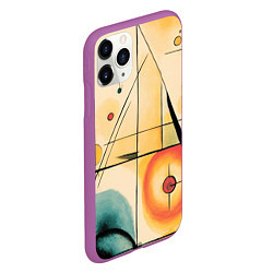 Чехол iPhone 11 Pro матовый Симфония абстракций, цвет: 3D-фиолетовый — фото 2