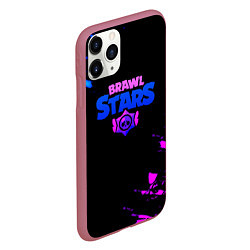 Чехол iPhone 11 Pro матовый Brawl stars neon, цвет: 3D-малиновый — фото 2