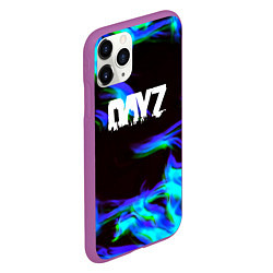 Чехол iPhone 11 Pro матовый Dayz огонь синий, цвет: 3D-фиолетовый — фото 2