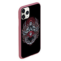 Чехол iPhone 11 Pro матовый Магическая битва - Рёмен Сукуна, цвет: 3D-малиновый — фото 2