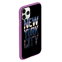 Чехол iPhone 11 Pro матовый New York City - USA, цвет: 3D-фиолетовый — фото 2