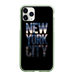 Чехол iPhone 11 Pro матовый New York City - USA, цвет: 3D-салатовый