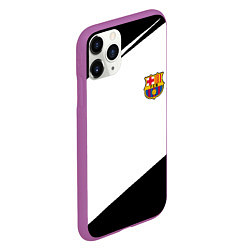 Чехол iPhone 11 Pro матовый Barcelona краски чёрные спорт, цвет: 3D-фиолетовый — фото 2