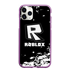 Чехол iPhone 11 Pro матовый Roblox белая краска, цвет: 3D-фиолетовый