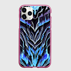 Чехол iPhone 11 Pro матовый Камень и синяя энергия, цвет: 3D-малиновый