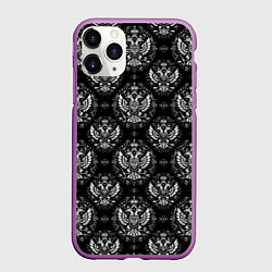 Чехол iPhone 11 Pro матовый Греб России в черно-белом стиле, цвет: 3D-фиолетовый