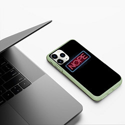 Чехол iPhone 11 Pro матовый Nope - neon, цвет: 3D-салатовый — фото 2
