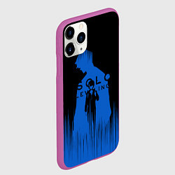 Чехол iPhone 11 Pro матовый Sung Jin Woo blue Shadow, цвет: 3D-фиолетовый — фото 2