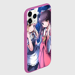 Чехол iPhone 11 Pro матовый Touhou Project Reimu and Marisa, цвет: 3D-фиолетовый — фото 2