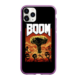 Чехол iPhone 11 Pro матовый Boom - Doom, цвет: 3D-фиолетовый