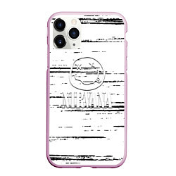 Чехол iPhone 11 Pro матовый Nirvana штрихи чёрные, цвет: 3D-розовый
