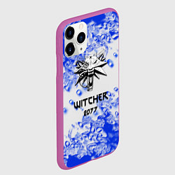 Чехол iPhone 11 Pro матовый Ведьмак 2077 краски голубые, цвет: 3D-фиолетовый — фото 2