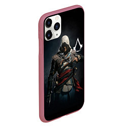 Чехол iPhone 11 Pro матовый Эдвард Кенуей Assassins black flag, цвет: 3D-малиновый — фото 2