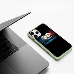 Чехол iPhone 11 Pro матовый Данте против Вергилия, цвет: 3D-салатовый — фото 2