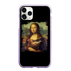 Чехол iPhone 11 Pro матовый Mona Chicken Liza, цвет: 3D-светло-сиреневый