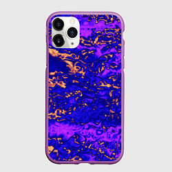 Чехол iPhone 11 Pro матовый Абстракция золото и фиолетовый, цвет: 3D-фиолетовый