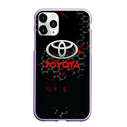 Чехол iPhone 11 Pro матовый Toyota краски броня, цвет: 3D-светло-сиреневый