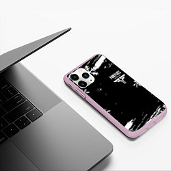 Чехол iPhone 11 Pro матовый Одни из нас зима, цвет: 3D-розовый — фото 2