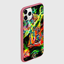 Чехол iPhone 11 Pro матовый Хамелеон и стихии, цвет: 3D-малиновый — фото 2