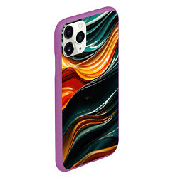 Чехол iPhone 11 Pro матовый Вязкая объемная текстура, цвет: 3D-фиолетовый — фото 2