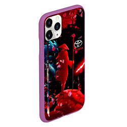 Чехол iPhone 11 Pro матовый Toyota затмение, цвет: 3D-фиолетовый — фото 2