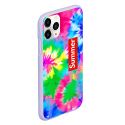 Чехол iPhone 11 Pro матовый Color abstraction - summer, цвет: 3D-светло-сиреневый — фото 2