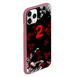 Чехол iPhone 11 Pro матовый Destiny pattern game, цвет: 3D-малиновый — фото 2