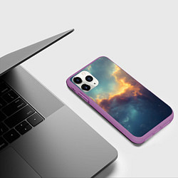 Чехол iPhone 11 Pro матовый Космос вселенная, цвет: 3D-фиолетовый — фото 2