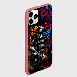 Чехол iPhone 11 Pro матовый Nirvana краски звука, цвет: 3D-малиновый — фото 2