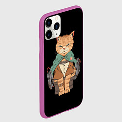 Чехол iPhone 11 Pro матовый Anime cat, цвет: 3D-фиолетовый — фото 2